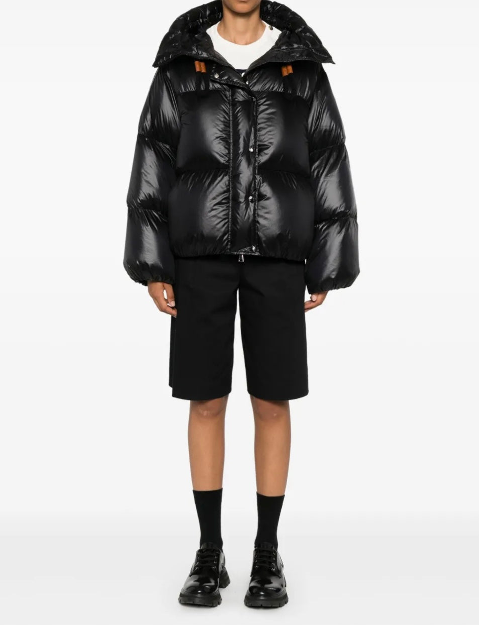 GIUBBINO MONCLER DONNA NERO OVER