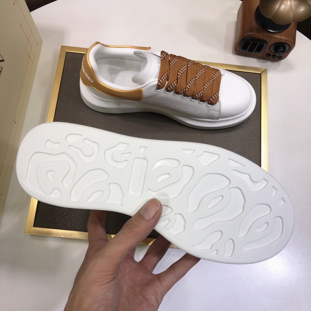 ALEXANDER MCQUEEN BIANCHE E MARRONCINO,LACCI IN MARRONCINO