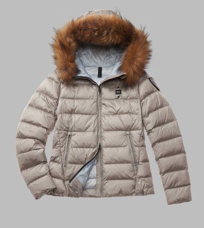 GIUBBINO BLAUER CORTO DONNA PELLICCIA FANGO