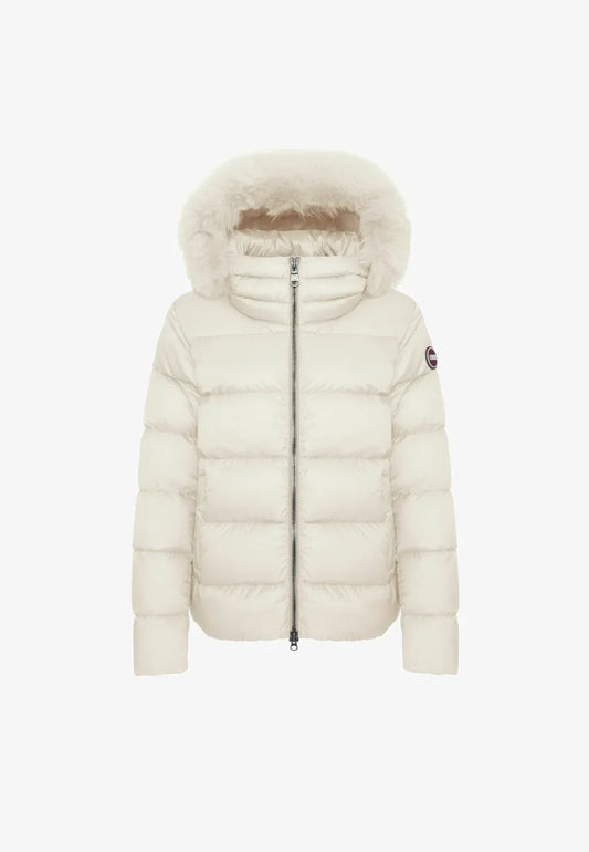 COLMAR DONNA CORTO BIANCO CON PELLICCIA