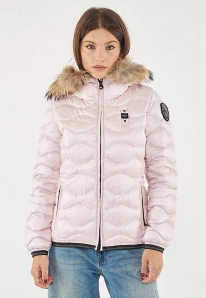 GIUBBINO BLAUER DONNA ROSA CORTO CON PELLICCIA