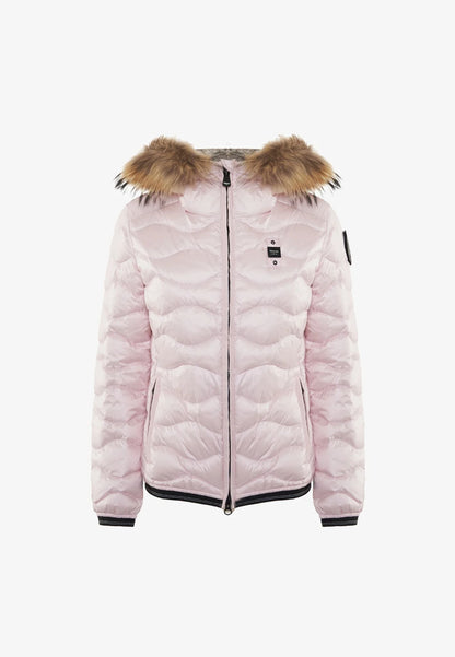 GIUBBINO BLAUER DONNA ROSA CORTO CON PELLICCIA